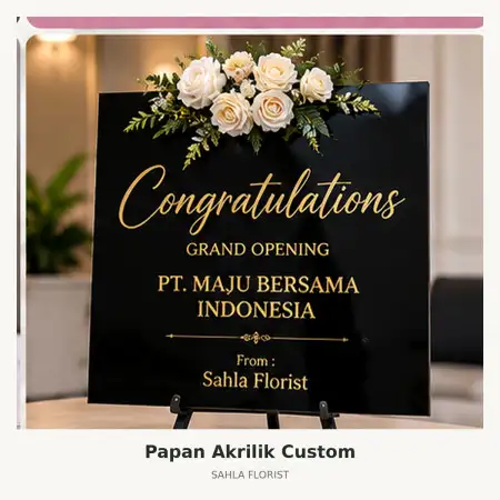 Papan Bunga Akrilik Palagan